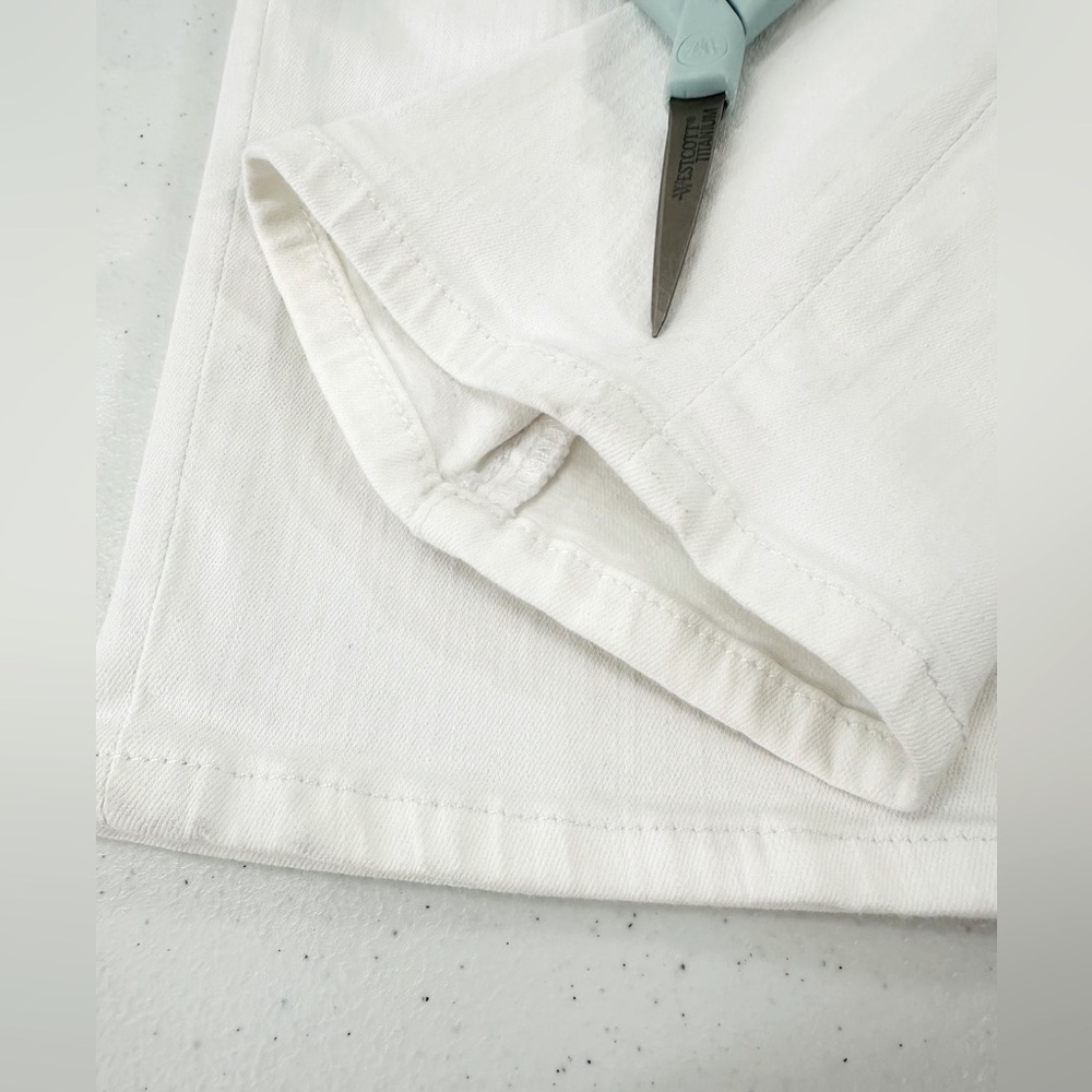 FRAME Le High Straight Blanc White Jeans Cropped Clean Minimal Resort Coastal 27 - Picture 16 of 16